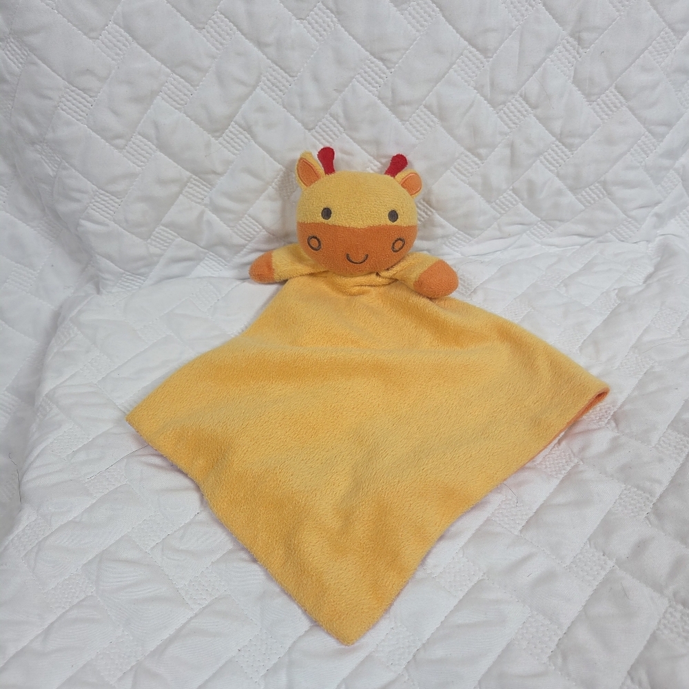 Beansprout Yellow Giraffe Security Blanket Baby Lovey